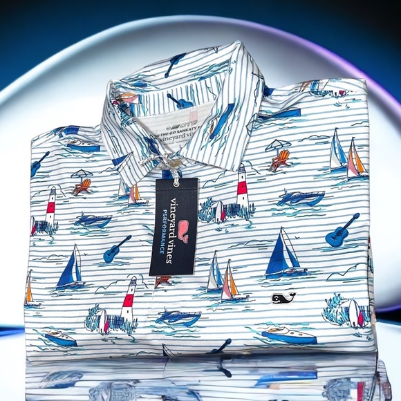 Vineyard Vines Other - RARE & HTF NWT Vineyard Vines Printed Performance Polo men’s size LARGE